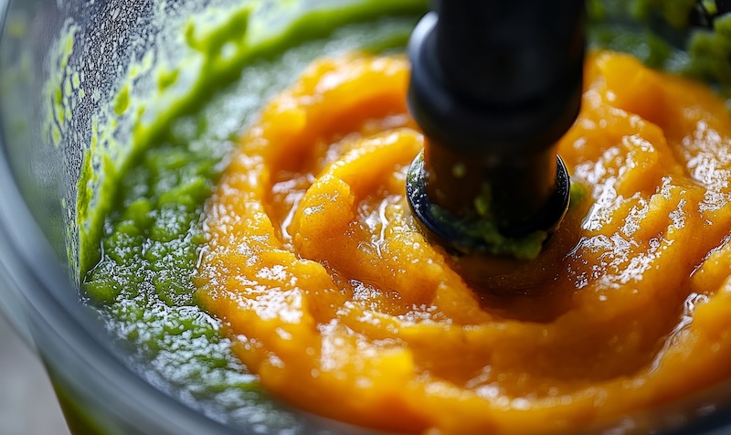 food preparation with puree